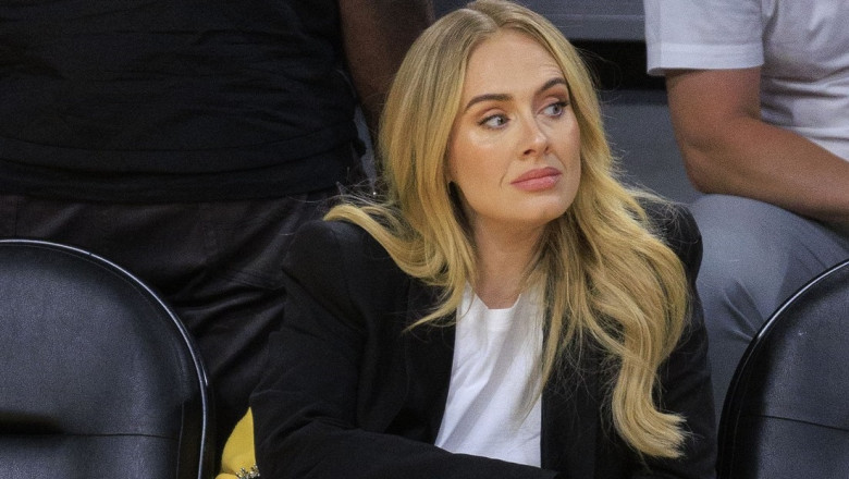 Adele at Lakers Nuggets Game 4