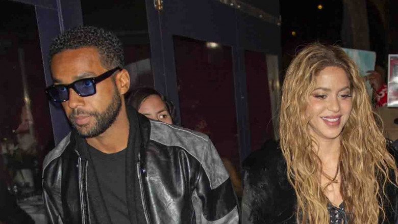 Shakira and Lucien Laviscount step out for a dinner date after big Times Square performance