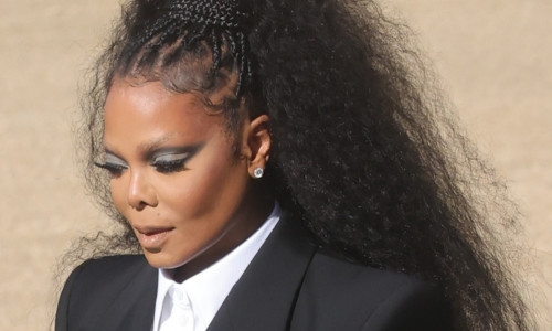 Janet Jackson arrived Alexander McQueen fashion show