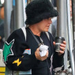 *EXCLUSIVE* Pink grabs coffee and snacks on her way to MetLife Stadium for "Summer Carnival"