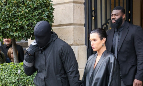 Kanye West and Bianca Censori leave their hotel hand in hand in Paris