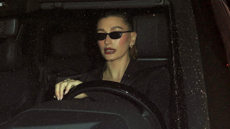 Hailey Bieber steps out solo for dinner in Beverly Hills