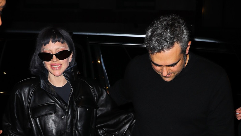 Lady Gaga and her boyfriend, Michael Polansky, were spotted arriving back at their hotel in New York City