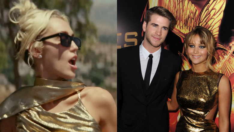 Miley Cyrus rupe tăcerea despre rochia din „Flowers”, despre care fanii credeau că e o aluzie la Jennifer Lawrence/ Profimedia