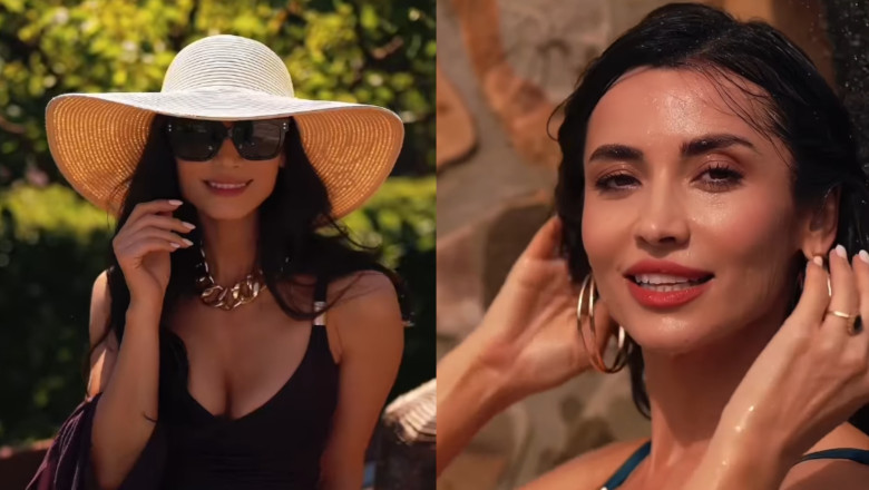 lili sandu in costum de baie