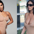Bianca Censori, copia fidelă a lui Kim Kardashian/ Foto: Instagram și X