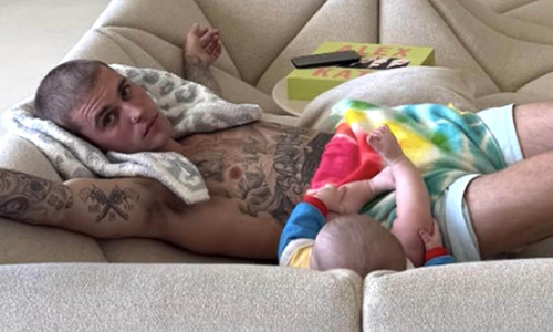 Justin Bieber si fiul lui