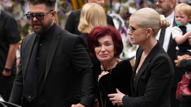Sharon Osbourne la înmormântarea lui Ozzy Osbourne/ Profimedia
