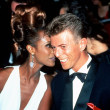 David Bowie and Iman attend 13th Annual ACE Awards on January 12, 1992 at the Pantages Theater in Hollywood, California Credit: Ron Wolfson / Rock Negatives / MediaPunch