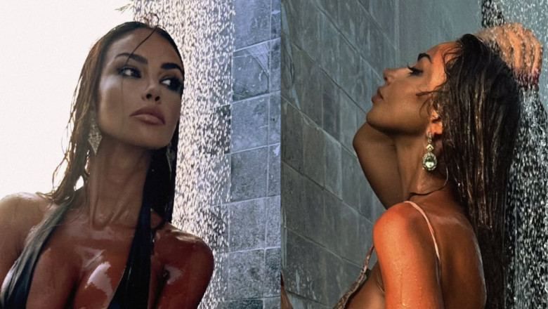 madalina ghenea costum de baie sub dus