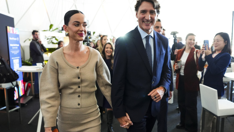 Katy Perry și Justin Trudeau/ Profimedia