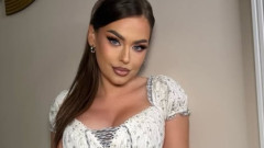 Misha, ca o zeiță într-o rochie albă, asortată cu o haină din blană. „Ești superbă!”, au complimentat-o fanii