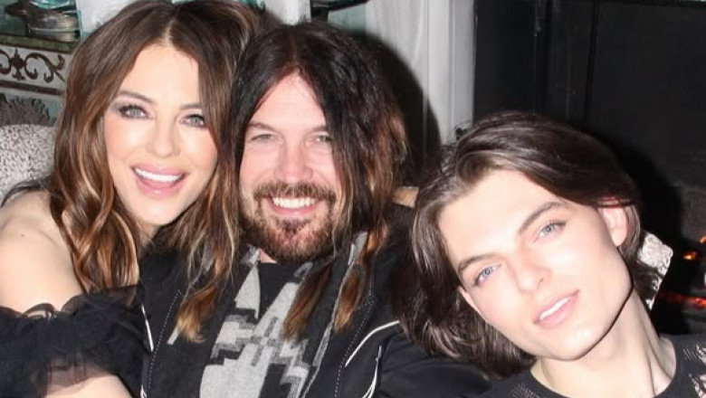elizabeth hurley, billy ray cyrus, Damian Hurley
