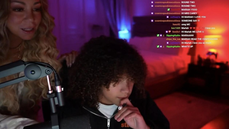 Momentul viral când Mariah Carey și-a întrerupt fiul în timpul unui live pe Twitch/ Foto: Captură video