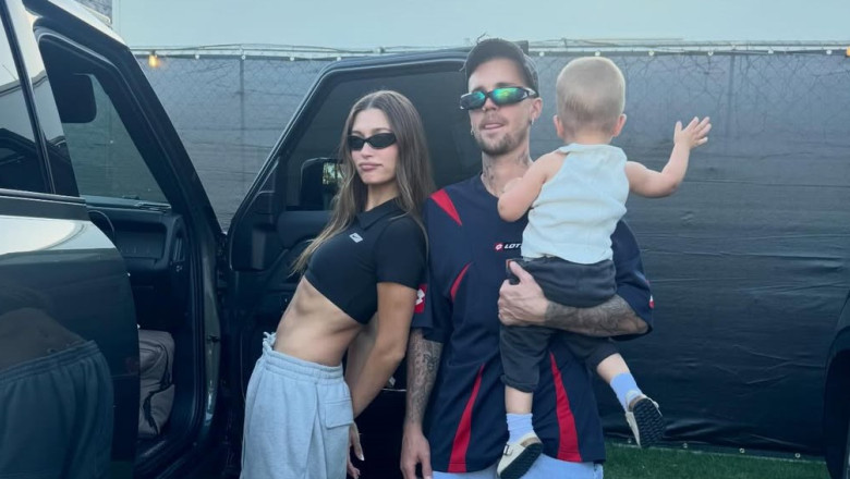 Justin și Hailey Bieber, alături de fiul lor Jack Blues/ Foto: Instagram