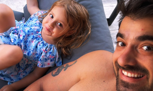 Liviu Teodorescu și fiica lui, Ecaterina/ Foto: Facebook