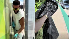 Dorian Popa a început munca în folosul comunității. A pus mâna pe lopată și mătură, dar nu a lăsat ceasul de lux: "Greșești, plătești"