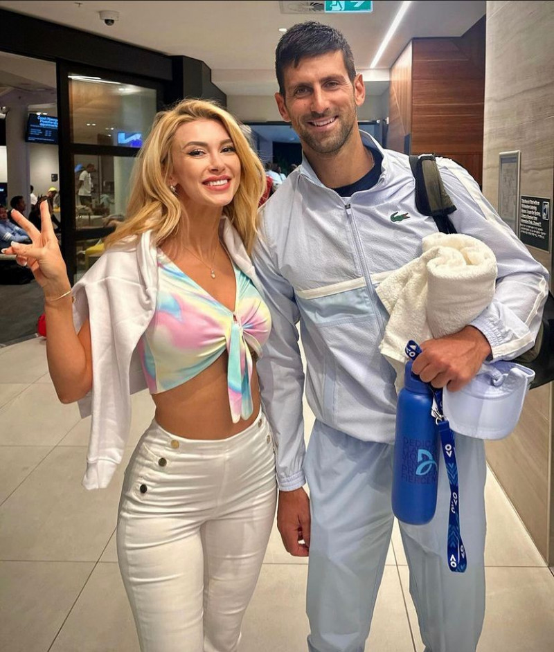 Andreea Balan si Novak Djokovic la Australian Open 2024