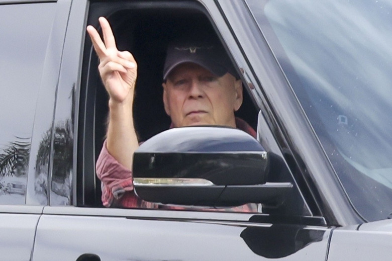 *EXCLUSIVE* Bruce Willis enjoys a car ride around Studio City