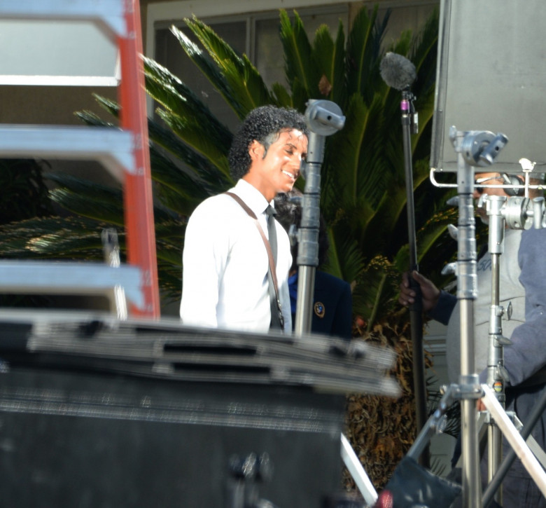 Jaafar Jackson is Spotted on The Set of The New Michael Jackson Biopic in Los Angeles