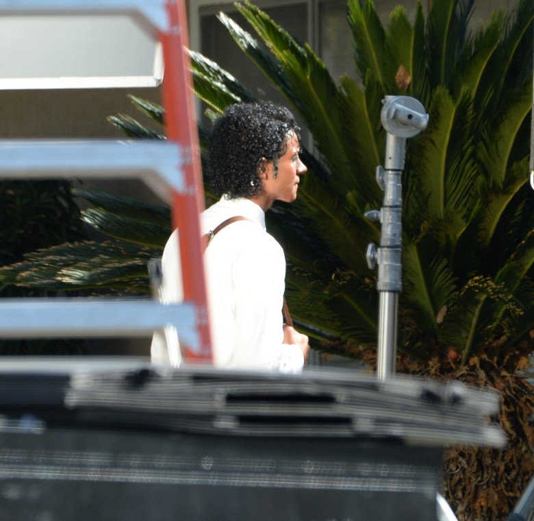 Jaafar Jackson is Spotted on The Set of The New Michael Jackson Biopic in Los Angeles