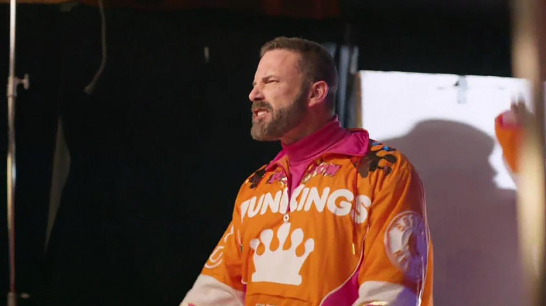 Ben Affleck, Matt Damon and Tom Brady form a boy band and embarrass J-Lo in Dunkin’s Super Bowl commercial