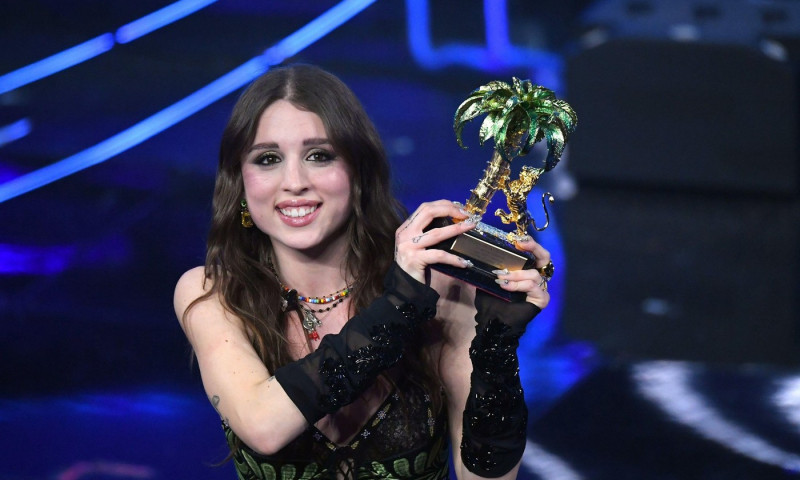 Sanremo, . 11th Feb, 2024. Sanremo, 74th Italian Song Festival - Fifth Final Evening. Angelina Mango wins the Sanremo Festival Credit: Independent Photo Agency/Alamy Live News