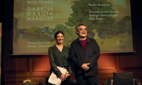 The Children Of The Nobel Prize-Winning Writer Gabriel GarcĂ­a MĂˇrquez, Gonzalo GarcĂ­a Barcha And Rodrigo GarcĂ­a Barcha Present Their Father's Unpublished Novel: 'En Agosto Nos Vemos' - 5 Mar 2024