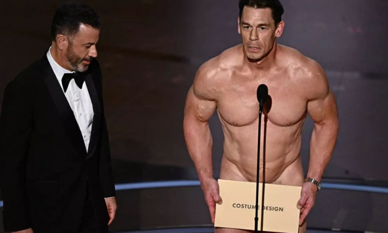 John Cena a aparut complet dezbracat pe scena de la Premiile Oscar 2024. Vezi aici lista completa a castigatorilor.