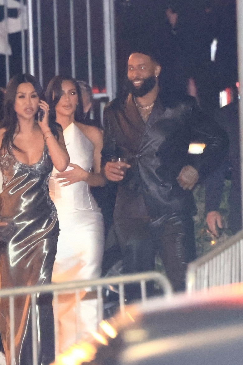 *EXCLUSIVE* Kim Kardashian and Odell Beckham Jr. Spark Romance Rumors at 2024 Vanity Fair Oscars After-Party