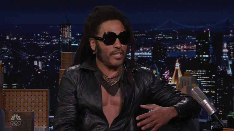 Lenny Kravitz delights The Tonight Show audience as he jokingly reveals himself to be Hashtag The Panda