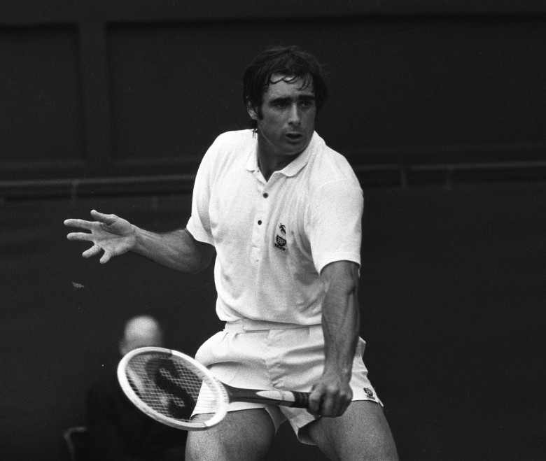 File photo dated 28-06-1973 of Britain's Roger Taylor in action againt J.Hrebec of Czechoslovakia. Three ATP members broke ranks; British number one Roger Taylor, Romanian Ilie Nastase (a divisive figure at the best of times and who claimed his federation