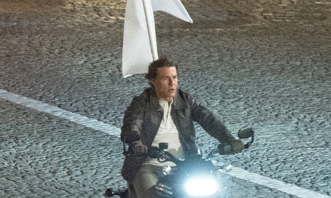 EXCLUSIVE: Tom Cruise Films More Action Scenes On A Motorbike In Paris For &apos;Mission Impossible 8&apos; - 26 Apr 2024