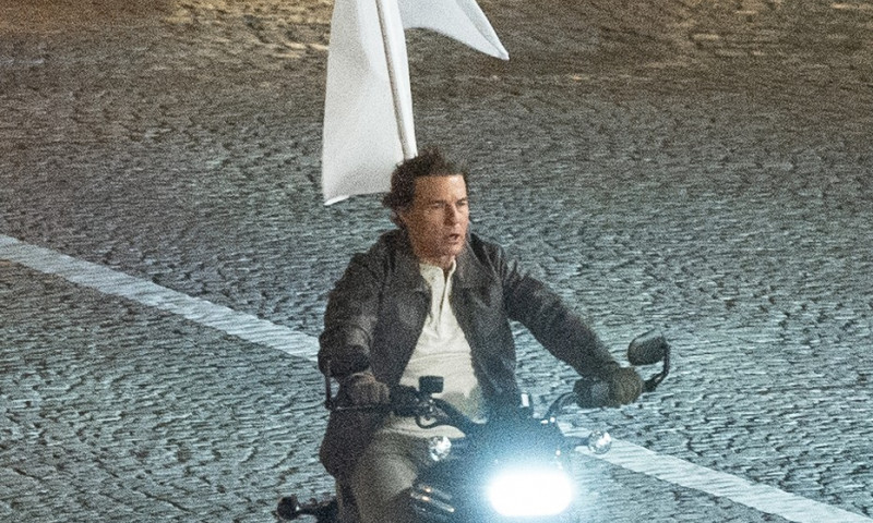 EXCLUSIVE: Tom Cruise Films More Action Scenes On A Motorbike In Paris For &apos;Mission Impossible 8&apos; - 26 Apr 2024