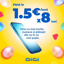 DIGI aduce motive de sărbătoare cu noua campanie de Paște:  50% discount la portarea în rețeaua mobilă