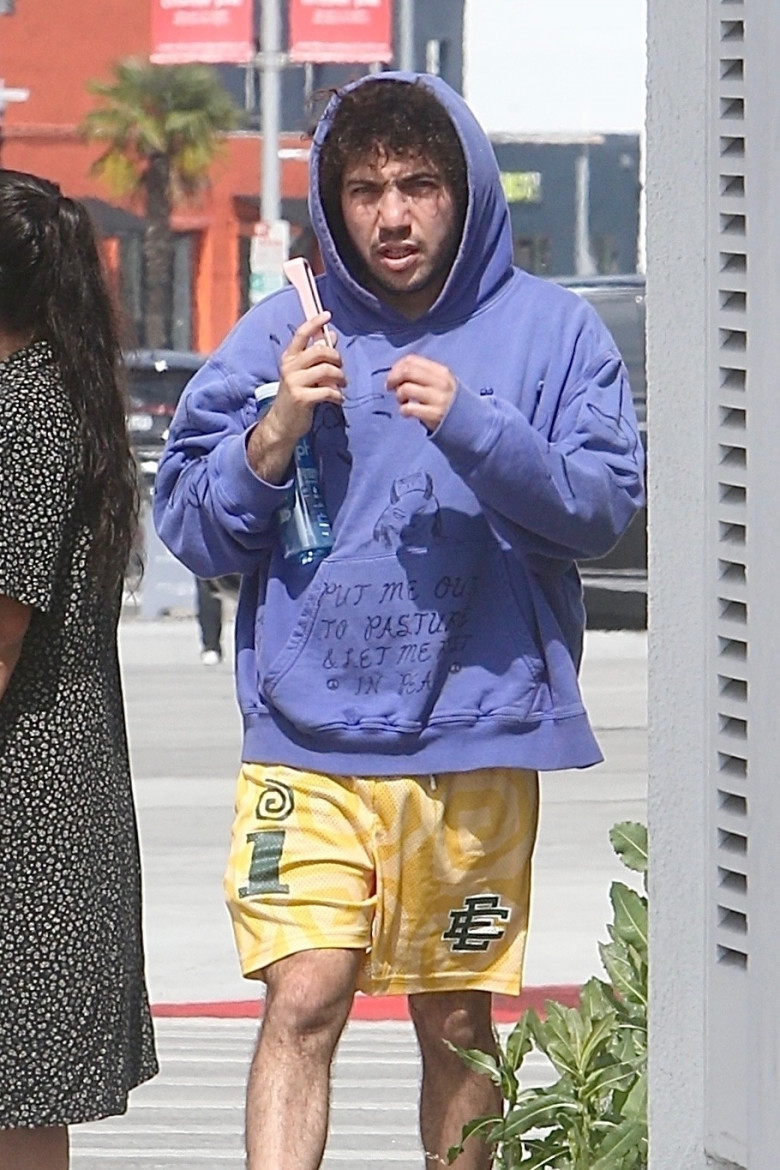 *EXCLUSIVE* Selena Gomez's new love, Benny Blanco, spotted on phone call in West Hollywood