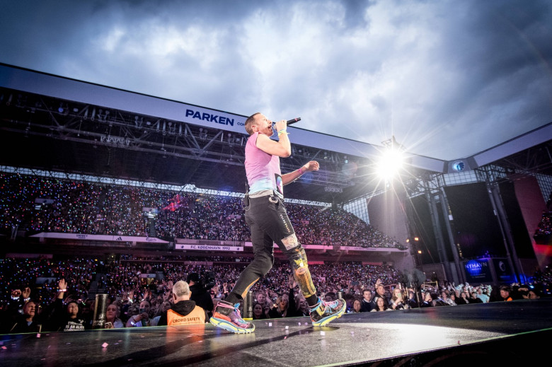 Coldplay live in Copenhagen, Denmark Copenhagen, Denmark. 05th, July 2023. The British rock band Coldplay performs a liv