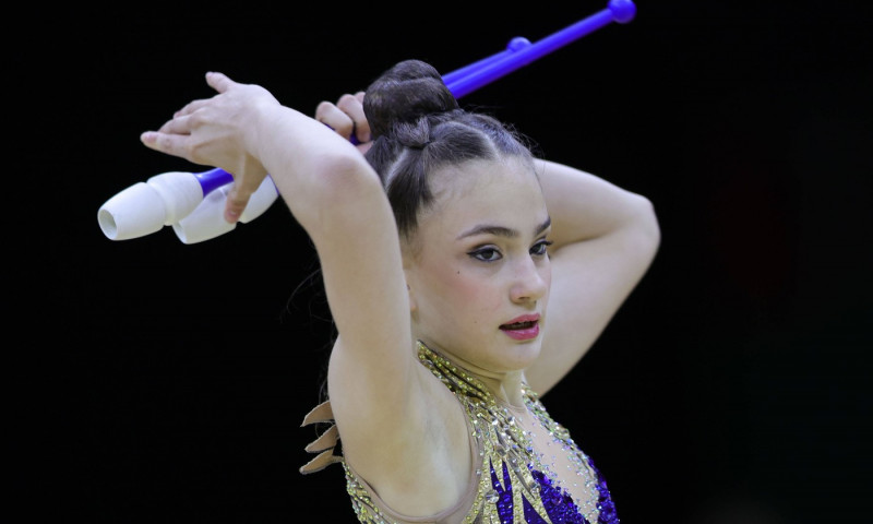 Amalia Lica, ROU, during juniors qualification of 2024 European Championships in Budapest; 22/05/2024; *** Amalia Lica,