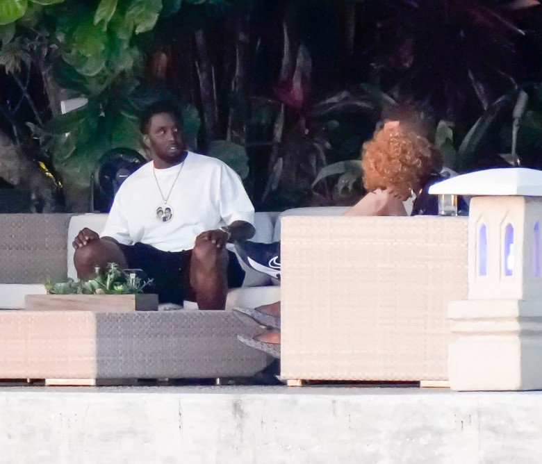 EXCLUSIVE: Sean Diddy Combs Has a Meeting With a Friend and His Mother Janice in Miami Beach