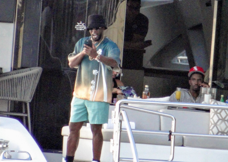 *EXCLUSIVE* Diddy Celebrates Early Mother's Day with Dance on Miami Beach Boat With His Mom and Family