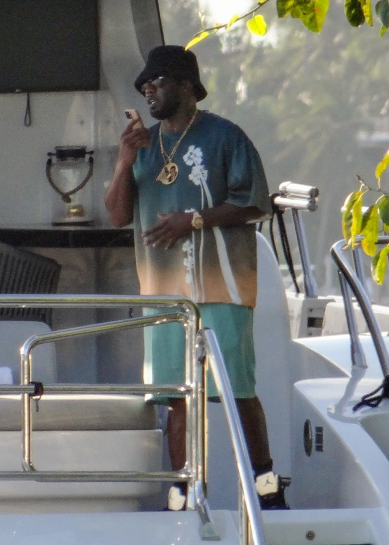 *EXCLUSIVE* Diddy Celebrates Early Mother's Day with Dance on Miami Beach Boat With His Mom and Family