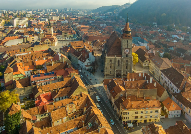 Brasov old town in autumn