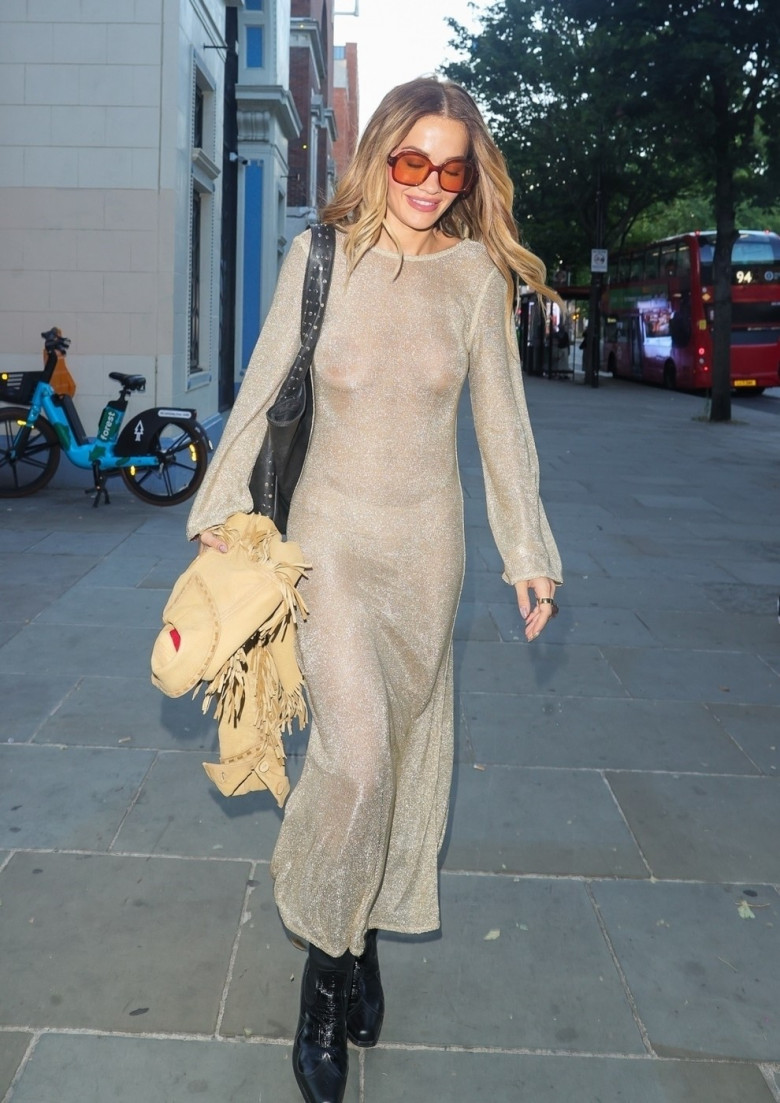 Rita Ora steps out in sheer style after promoting her new single Ask and You Shall receive. Pictured arriving at Girls Aloud appreciation concert at the Shepherds Bush Empire 02