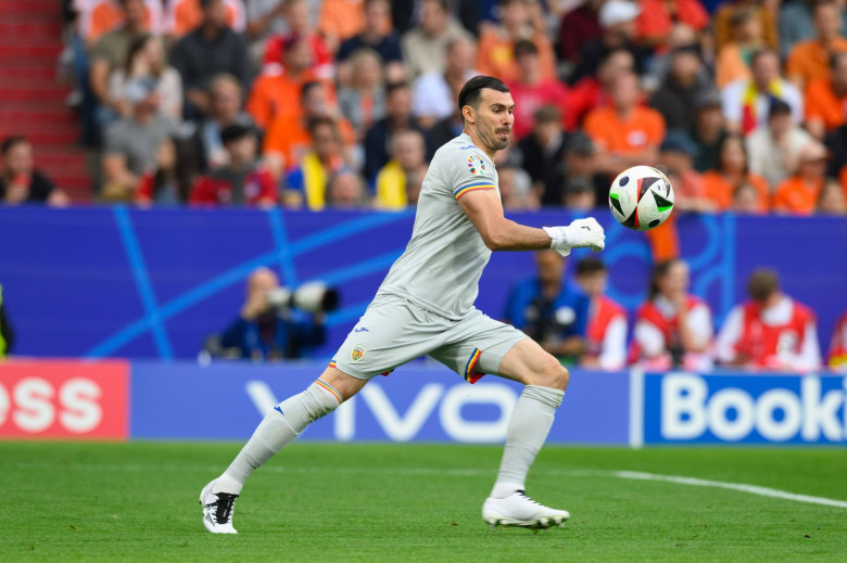 Munich, Germany, July 2nd 2024: Florin Nita (1 Romania) during the UEFA EURO, EM, Europameisterschaft,Fussball 2024 roun