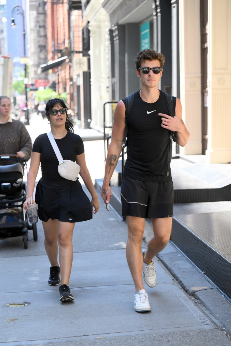 Shawn Mendes and Camila Cabello all smiles while doing some shopping in Soho New York