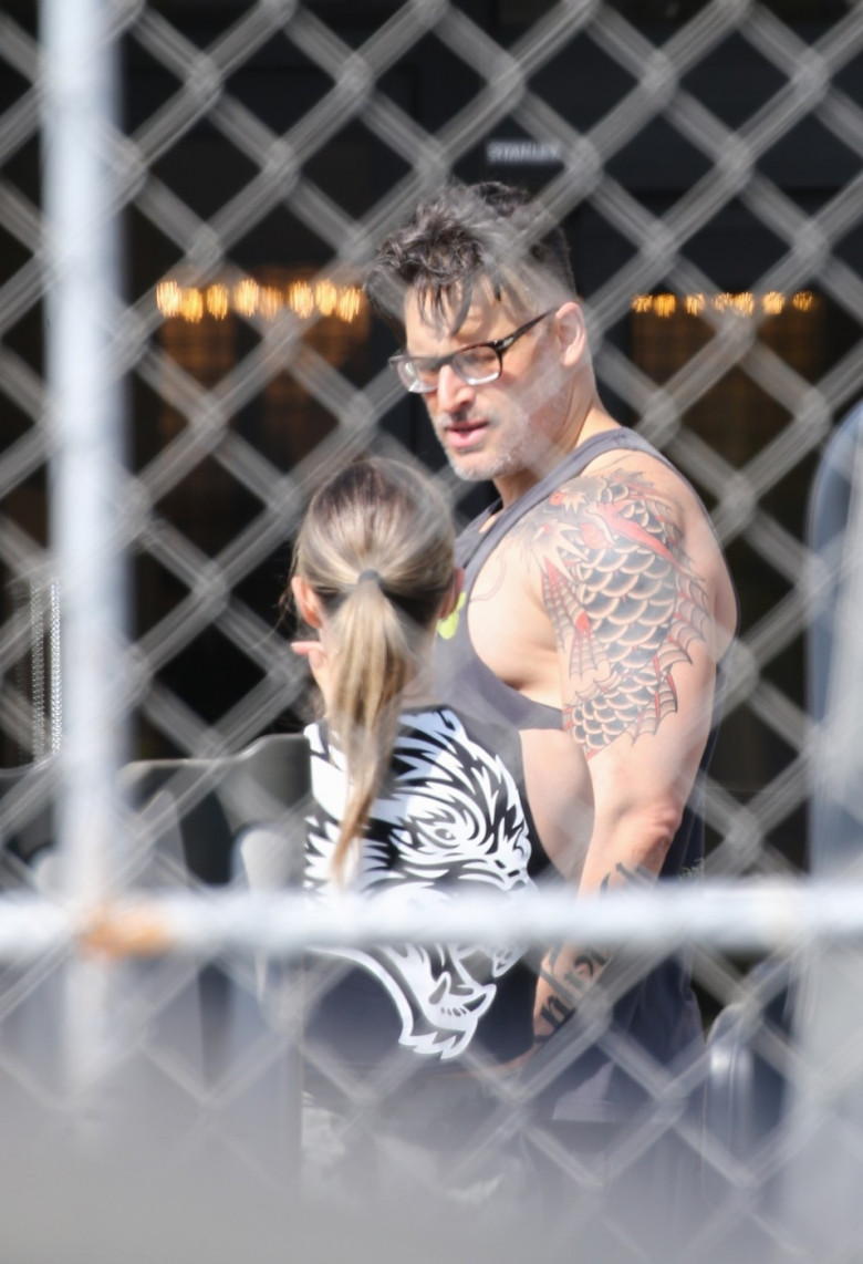 *EXCLUSIVE* Joe Manganiello and Caitlin O'Connor Spotted Leaving Workout with Bubbles