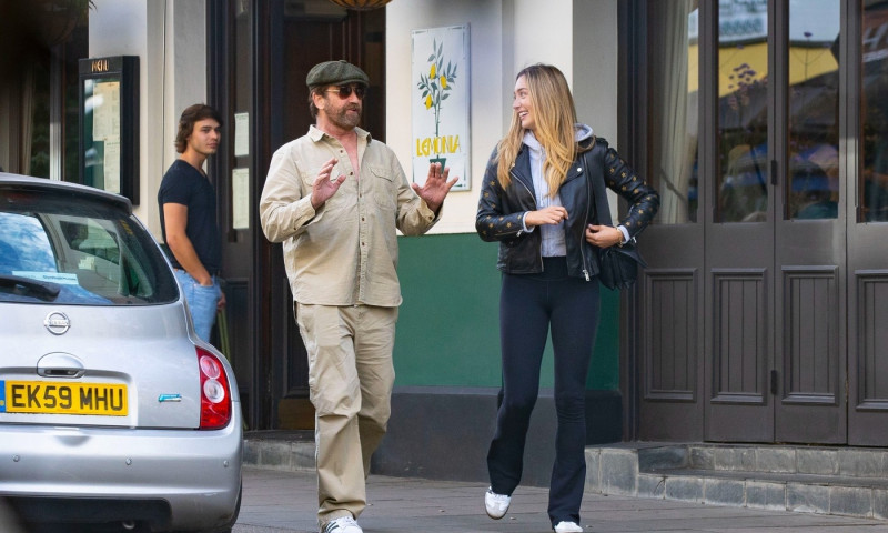 *PREMIUM-EXCLUSIVE* MUST CALL FOR PRICING BEFORE USAGE  - WEB EMBARGO UNTIL 13.45PM UK TIME (8.45 am ET/5.45 am PST) ON 4th JULY 2024 - Scottish actor Gerard Butler, 54, spotted cosying up to stunning Sports Illustrated model, 29-year-old Penny Lane in L