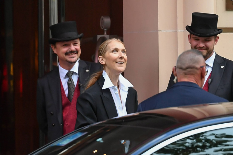 PARIS Celine Dion leaves the Royal Monceau