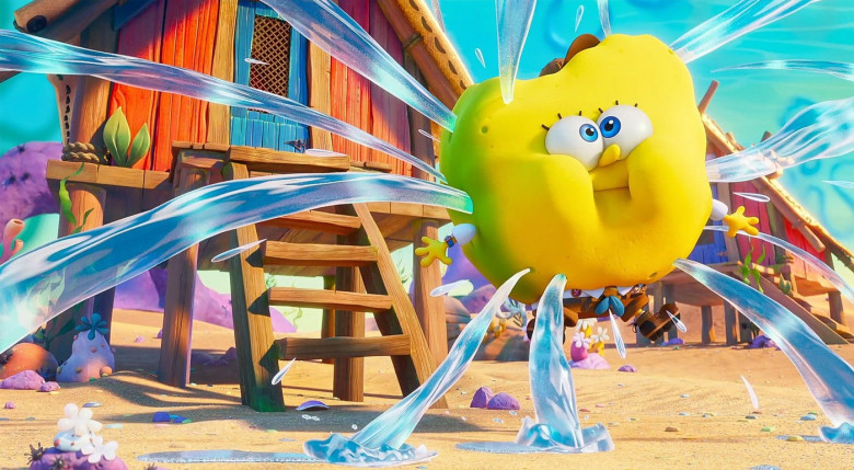 USA. A scene from ©Paramount Pictures film: The SpongeBob Movie: Sponge on the Run (2020). Plot: After SpongeBob's beloved pet snail Gary is snail-napped, he and Patrick embark on an epic adventure to The Lost City of Atlantic City to bring Gary home. R