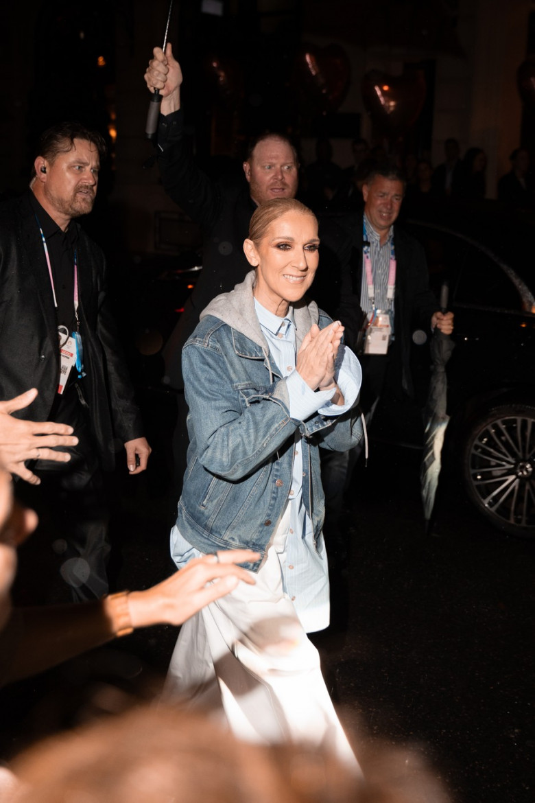 Celine Dion Come Back To Her Hotel After Singing For The Olympic Opening Ceremony - 26 July 2024